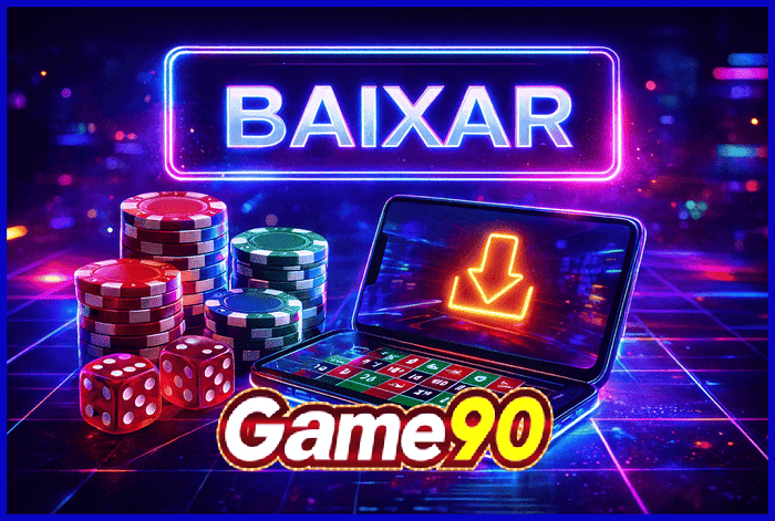 Banner destacando o app GAME90 disponível para baixar grátis