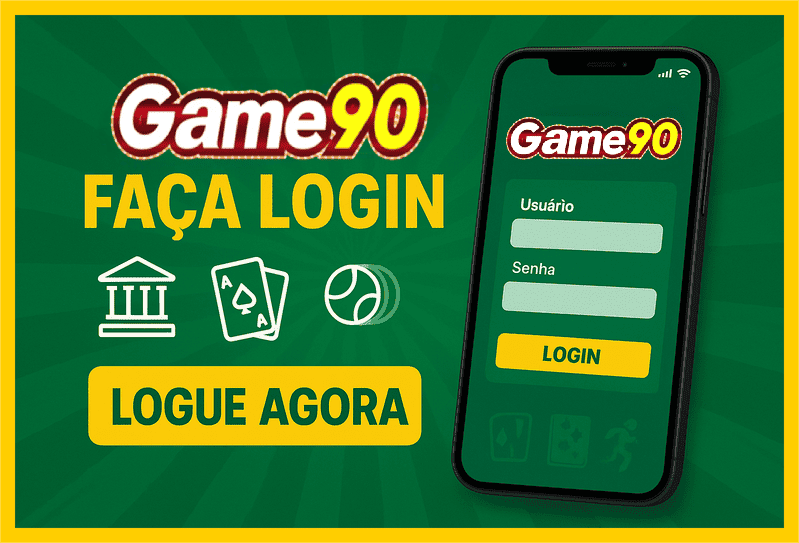 Imagem destacando login seguro na GAME90 para novos usuários